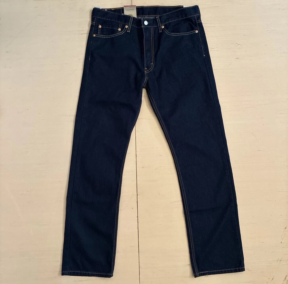 Levi's 513 Men's Size 34x30 Slim Straight Leg Denim Jeans New Irregular